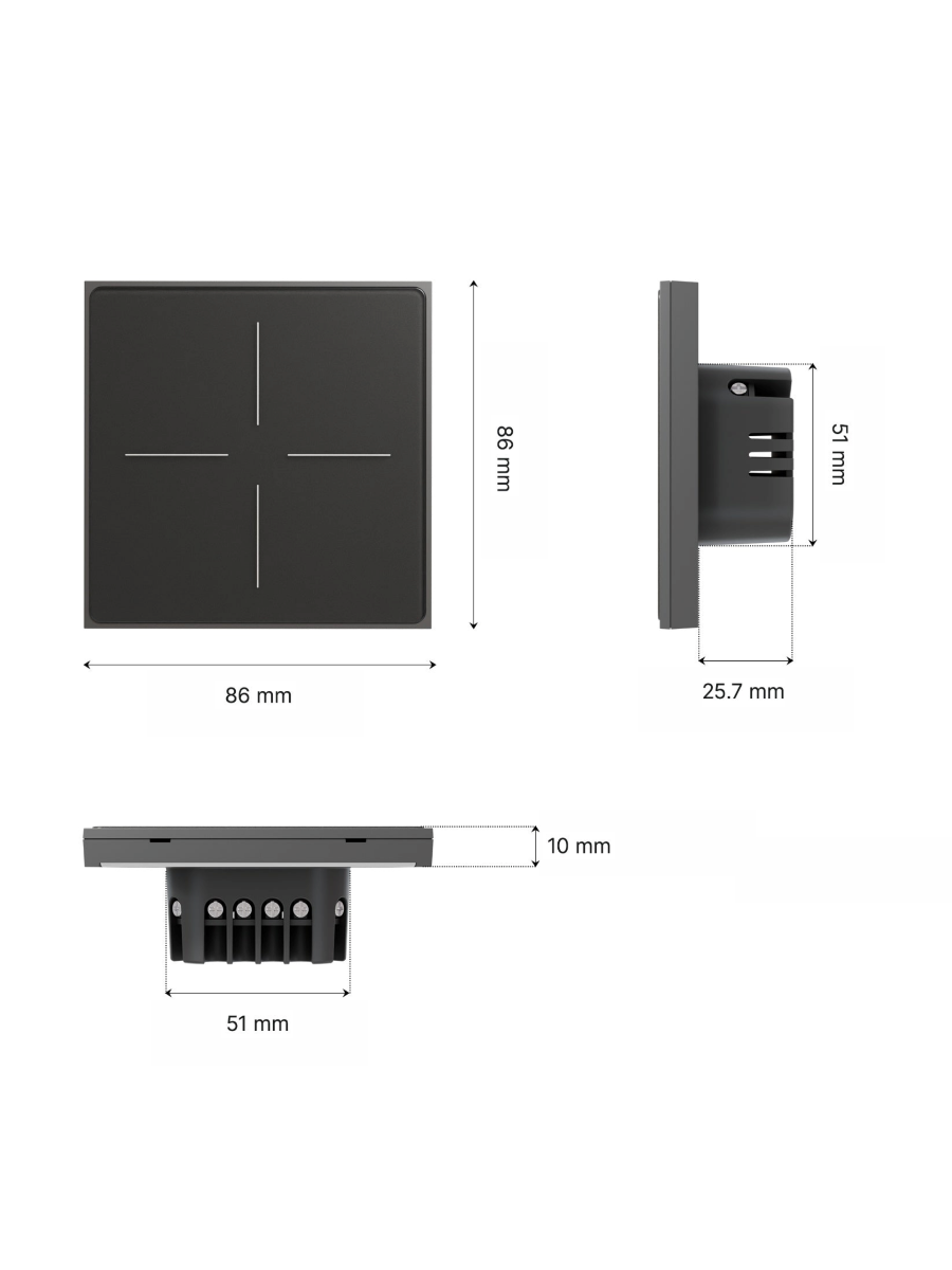 ZigBee Switch 4G EU ZS-SF-EU4 Grey 6